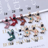 40Pcs Mix Styles KC Alloy Spaceman Pendants Jewelry Charms Making Findings