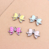 40Pcs KC Alloy Spot Bowknot Pendants Charms Accessoires