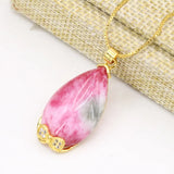 Water Drop Stone Pendant Natural Jades Chalcedony Necklace