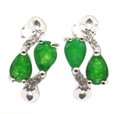 2g Real Emerald Sapphire Ruby CZ Earrings