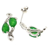 2g Real Emerald Sapphire Ruby CZ Earrings