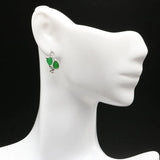 2g Real Emerald Sapphire Ruby CZ Earrings