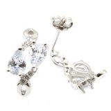 2g Real Emerald Sapphire Ruby CZ Earrings