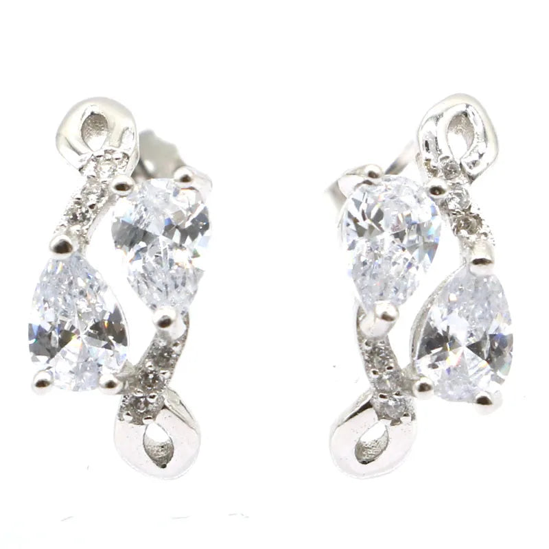 2g Real Emerald Sapphire Ruby CZ Earrings