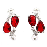 2g Real Emerald Sapphire Ruby CZ Earrings