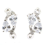 2g Real Emerald Sapphire Ruby CZ Earrings