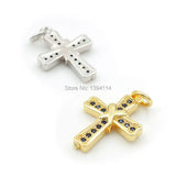 Micro Pave CZ Cross Charm for Bracelets & Necklaces