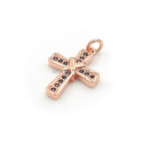 Micro Pave CZ Cross Charm for Bracelets & Necklaces