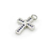 Micro Pave CZ Cross Charm for Bracelets & Necklaces