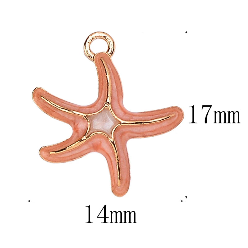 20pcs Sweet Style Starfish Pendant DIY Jewelry Making Accessories
