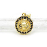 Micro Pave CZ Chimera Relief Charm for Necklaces
