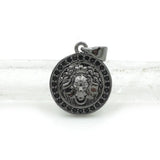 Micro Pave CZ Chimera Relief Charm for Necklaces