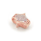 Micro Pave Clear CZ Eye Beads for DIY Bracelets or Necklaces
