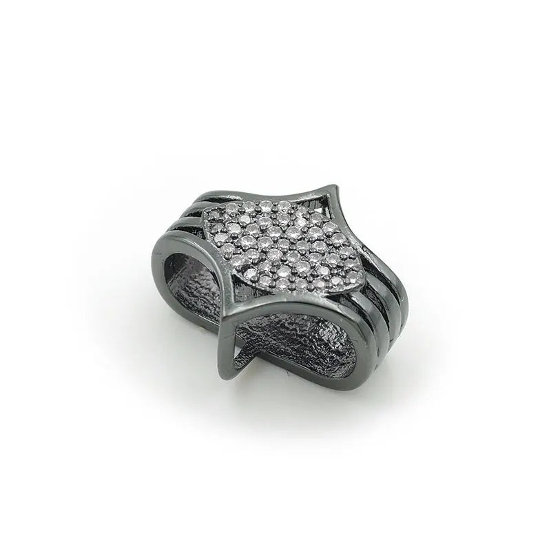 Micro Pave Clear CZ Eye Beads for DIY Bracelets or Necklaces