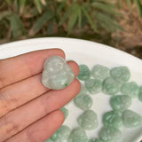 17MM Natural Burma Jade Buddha Necklace Pendant Good Luck Gift