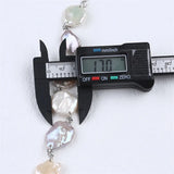 Natural Keshi Freshwater Pearl Chain Bracelet For Women And Girls