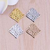 50pcs Copper Silver Blank Stamp Charms for Necklace Pendant DIY Jewelry Making