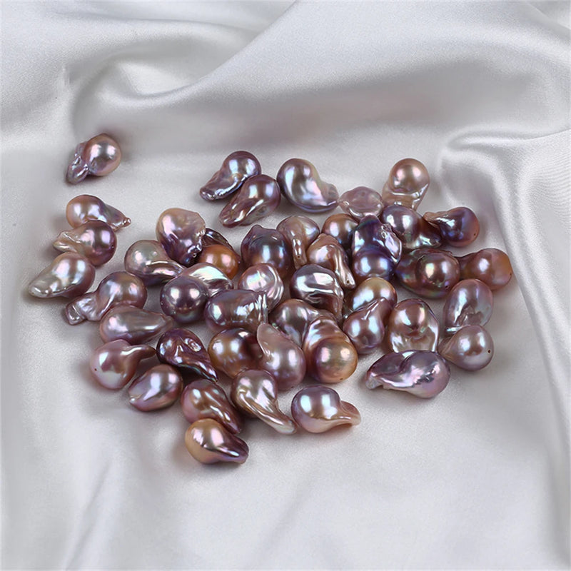17-25mm Purple Genuine Natural Pearl Beads for Jewelry Making