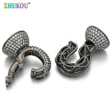 Mixed Color Brass CZ Clasps Hooks for DIY Jewelry