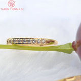 4PCS 15MM 24K Brass Zircon Oval Circle Earrings Hooks DIY Jewelry Findings