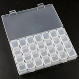 Plastic Storage Jewelry Box 17.5cmx10.5cm Compartment Adjustable Container