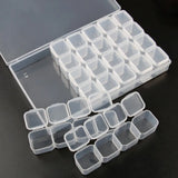 Plastic Storage Jewelry Box 17.5cmx10.5cm Compartment Adjustable Container