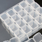 Plastic Storage Jewelry Box 17.5cmx10.5cm Compartment Adjustable Container