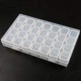 Plastic Storage Jewelry Box 17.5cmx10.5cm Compartment Adjustable Container