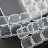 Plastic Storage Jewelry Box 17.5cmx10.5cm Compartment Adjustable Container
