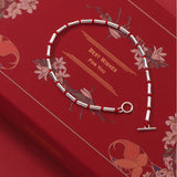 Bamboo Heart 925 Silver Bracelet Red Thread String Rope Bracelet