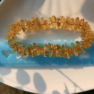 6MM Natural Citrine Bracelet Crystal AAAAA Yellow Gemstone Brazil Wealthy Stone