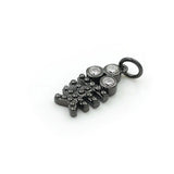Micro Pave Clear CZ Botryoid Charm for DIY Bracelets or Necklaces