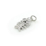 Micro Pave Clear CZ Botryoid Charm for DIY Bracelets or Necklaces