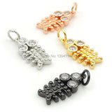 Micro Pave Clear CZ Botryoid Charm for DIY Bracelets or Necklaces