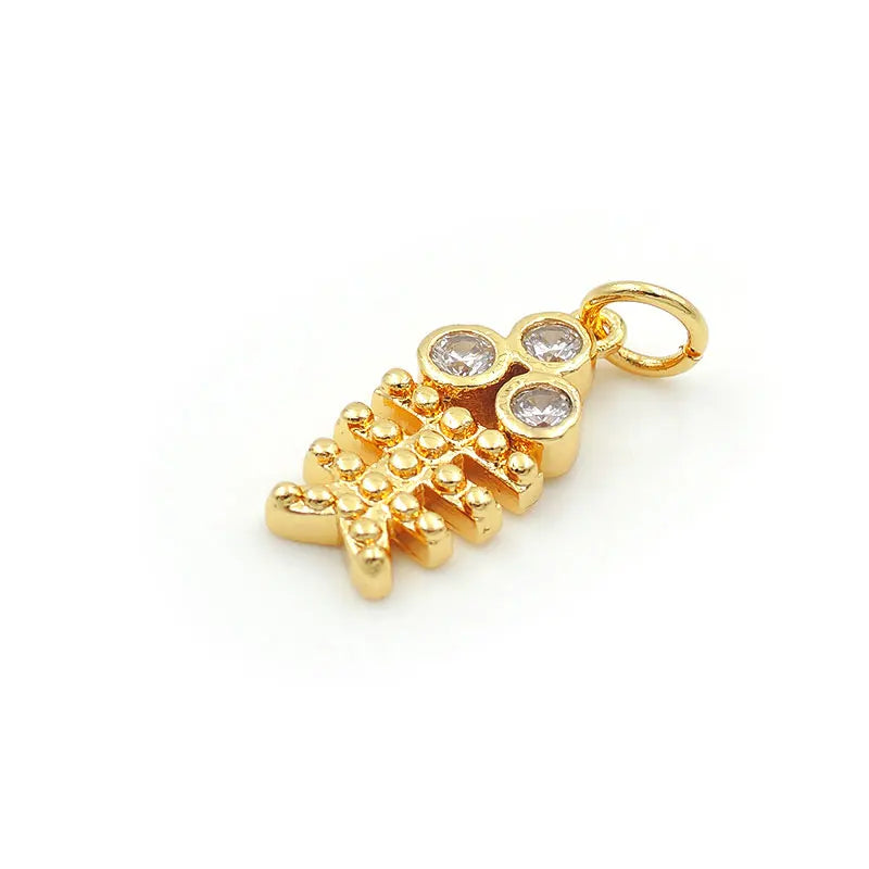 Micro Pave Clear CZ Botryoid Charm for DIY Bracelets or Necklaces