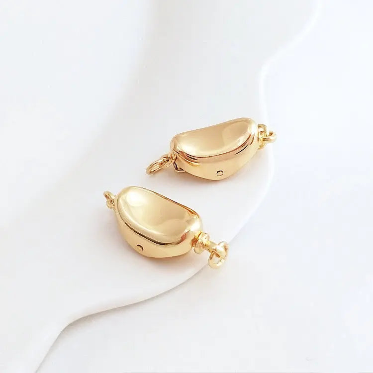 17*8MM 14K Brass Necklace Connect Clasp Jewelry Making Supplies