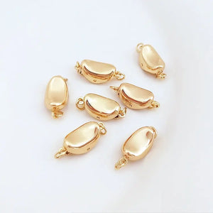 17*8MM 14K Brass Necklace Connect Clasp Jewelry Making Supplies