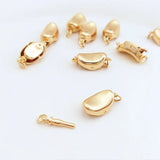 17*8MM 14K Brass Necklace Connect Clasp Jewelry Making Supplies