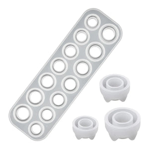 Cavities Rings Epoxy Resin Mold Necklace Pendant Earrings Silicone Mould