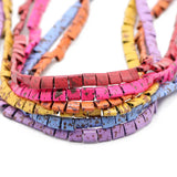 17 Colors 5X5mm Natural Hematite Stone Spacers Loose Beads