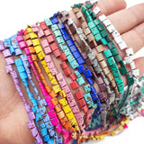 17 Colors 5X5mm Natural Hematite Stone Spacers Loose Beads