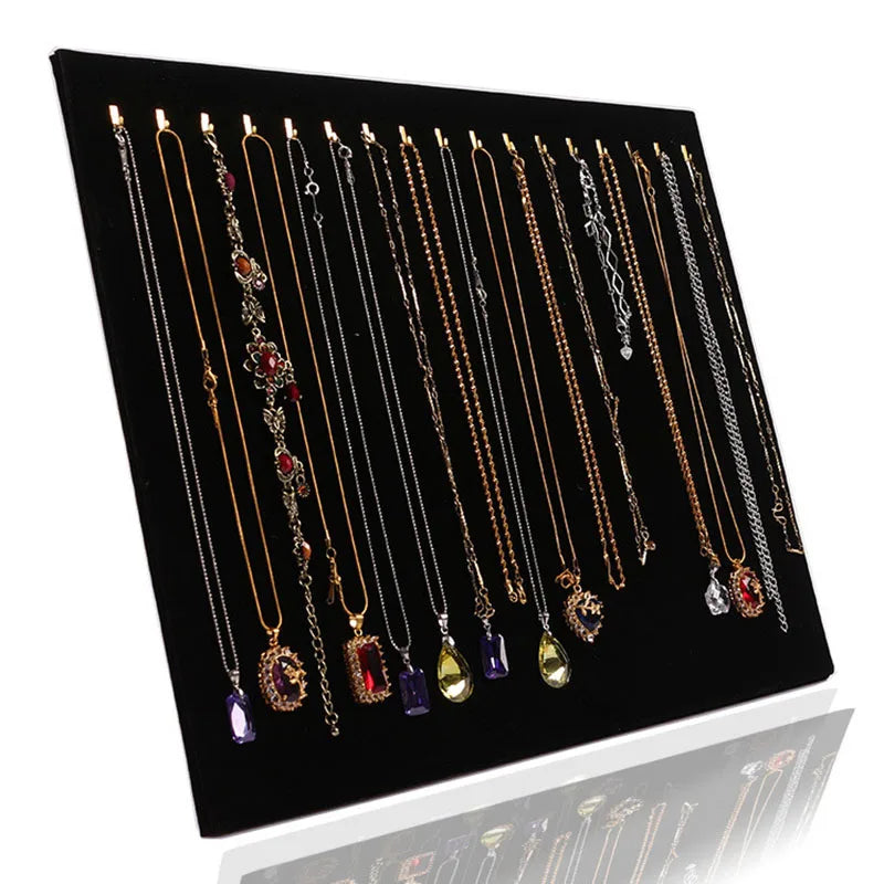17 Hooks Jewelry Organizer Display Stand Necklace Chain Rack