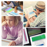 17 Pack Reading Guide Strips Colored Overlay Highlight Bookmarks