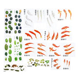 17 Pcs 3D Goldfish Duckweed Epoxy Filler Stickers DIY Jewelry Resin Painting