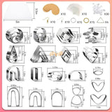 17 Shapes Clay Cutters + Earring Hooks for Earring Jewelry Making