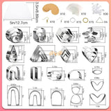 17 Shapes Clay Cutters + Earring Hooks for Earring Jewelry Making