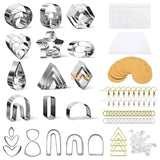 17 Shapes Clay Cutters + Earring Hooks for Earring Jewelry Making