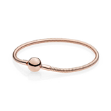 Sterling Silver Bracelet S925 With Logo Classic Round Love Letter Charm