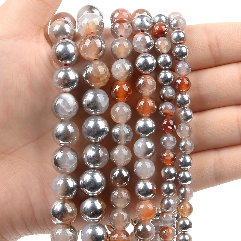 17 Crystal Agate Glass Beads 6/8/10mm Loose Spacer Charm DIY Jewelry Making