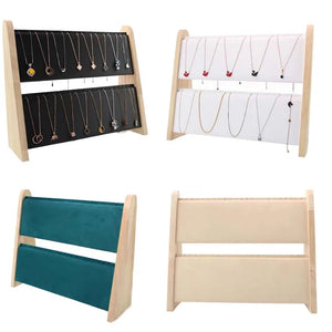 17 Digits Necklace Display Stand Bracelet Jewelry Hanger Storage Holder Rack